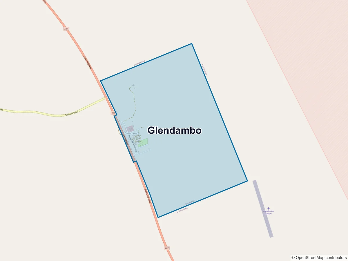 Map of Glendambo, SA, Australia