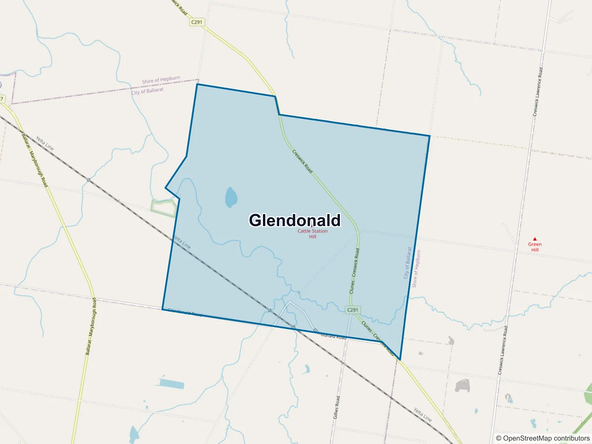 Map of Glendonald, VIC, Australia