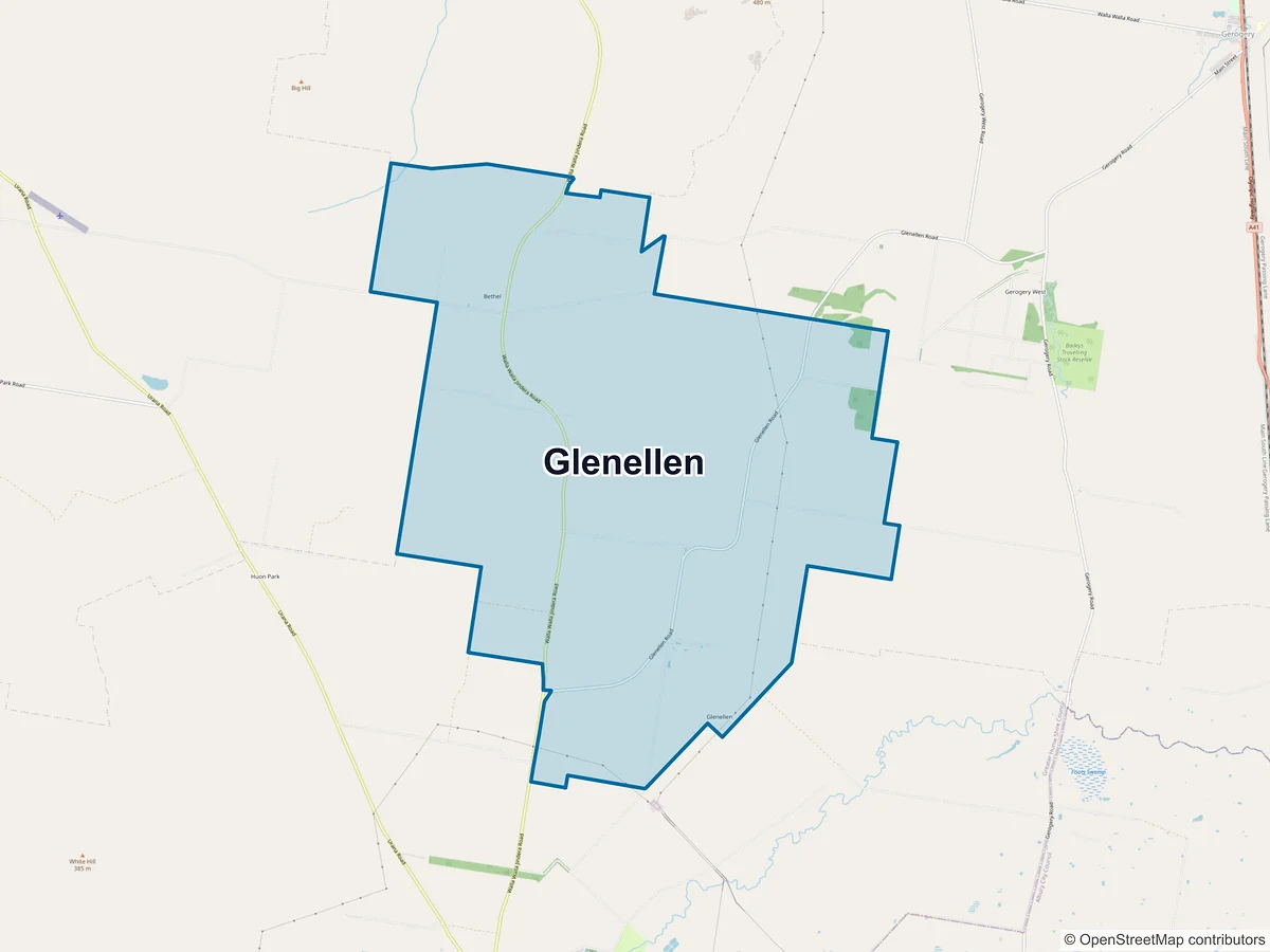 Map of Glenellen, NSW, Australia