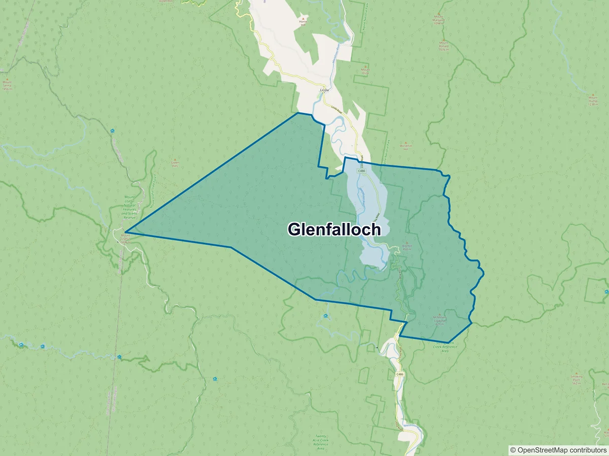 Map of Glenfalloch, VIC, Australia