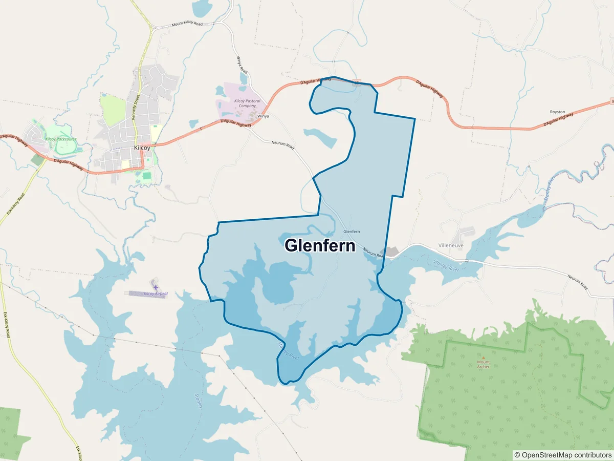 Map of Glenfern, QLD, Australia