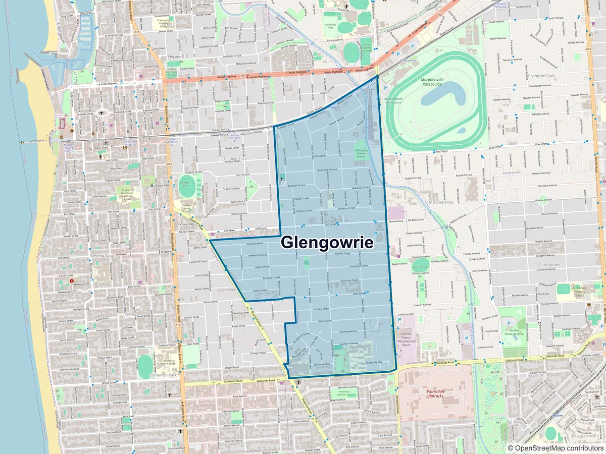 Map of Glengowrie, SA, Australia