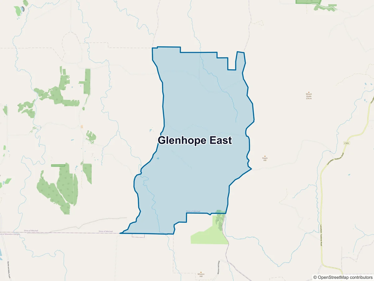 Map of Glenhope East, VIC, Australia