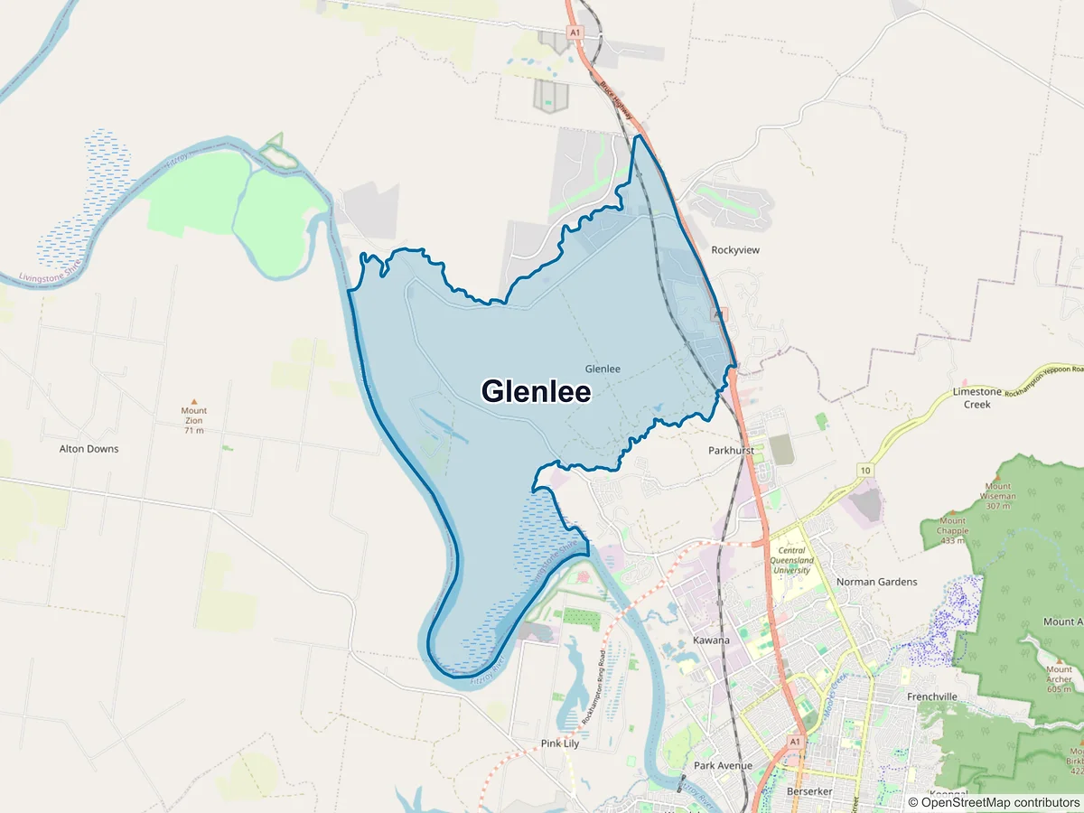 Map of Glenlee, QLD, Australia