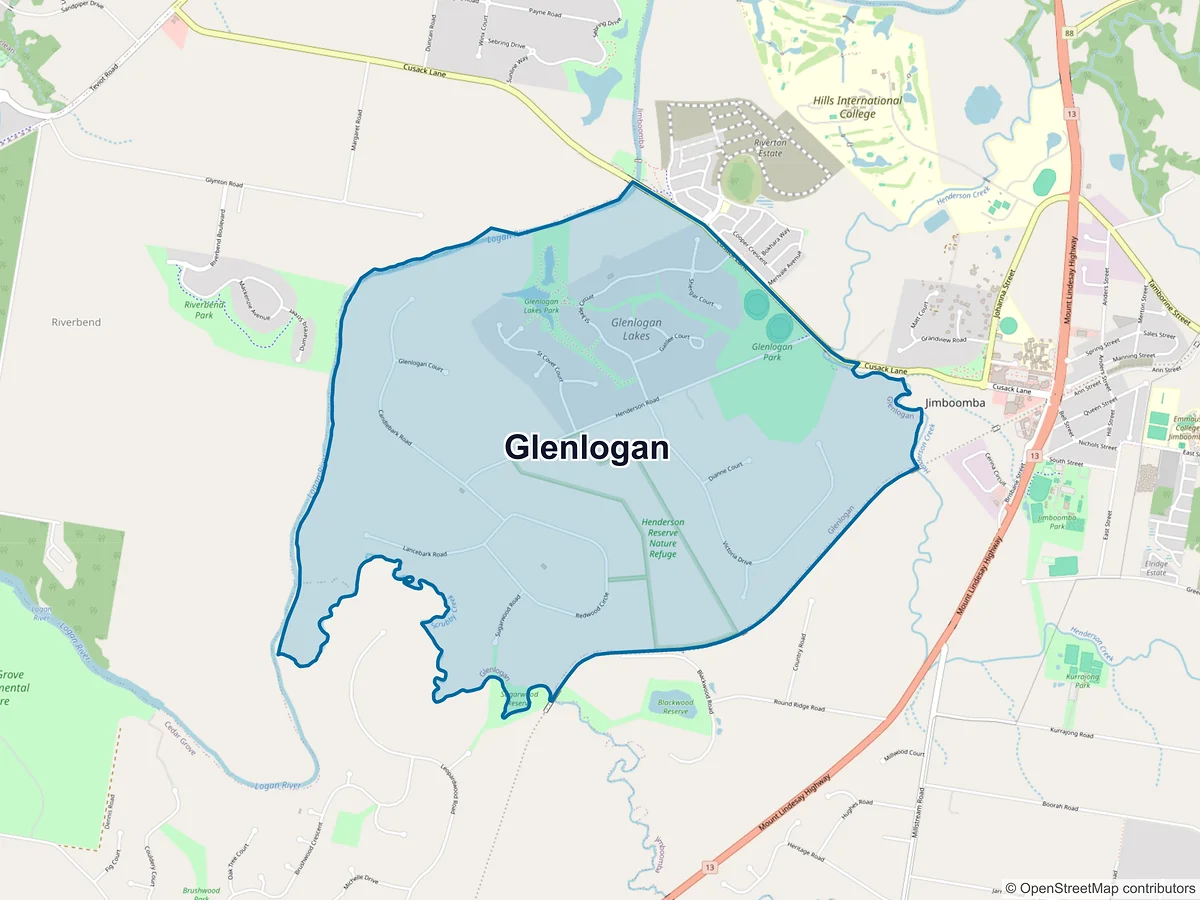 Map of Glenlogan, QLD, Australia