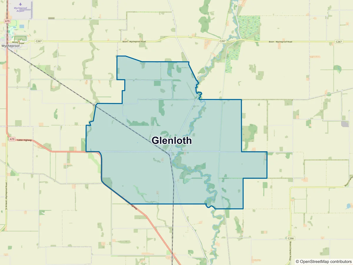 Map of Glenloth, VIC, Australia