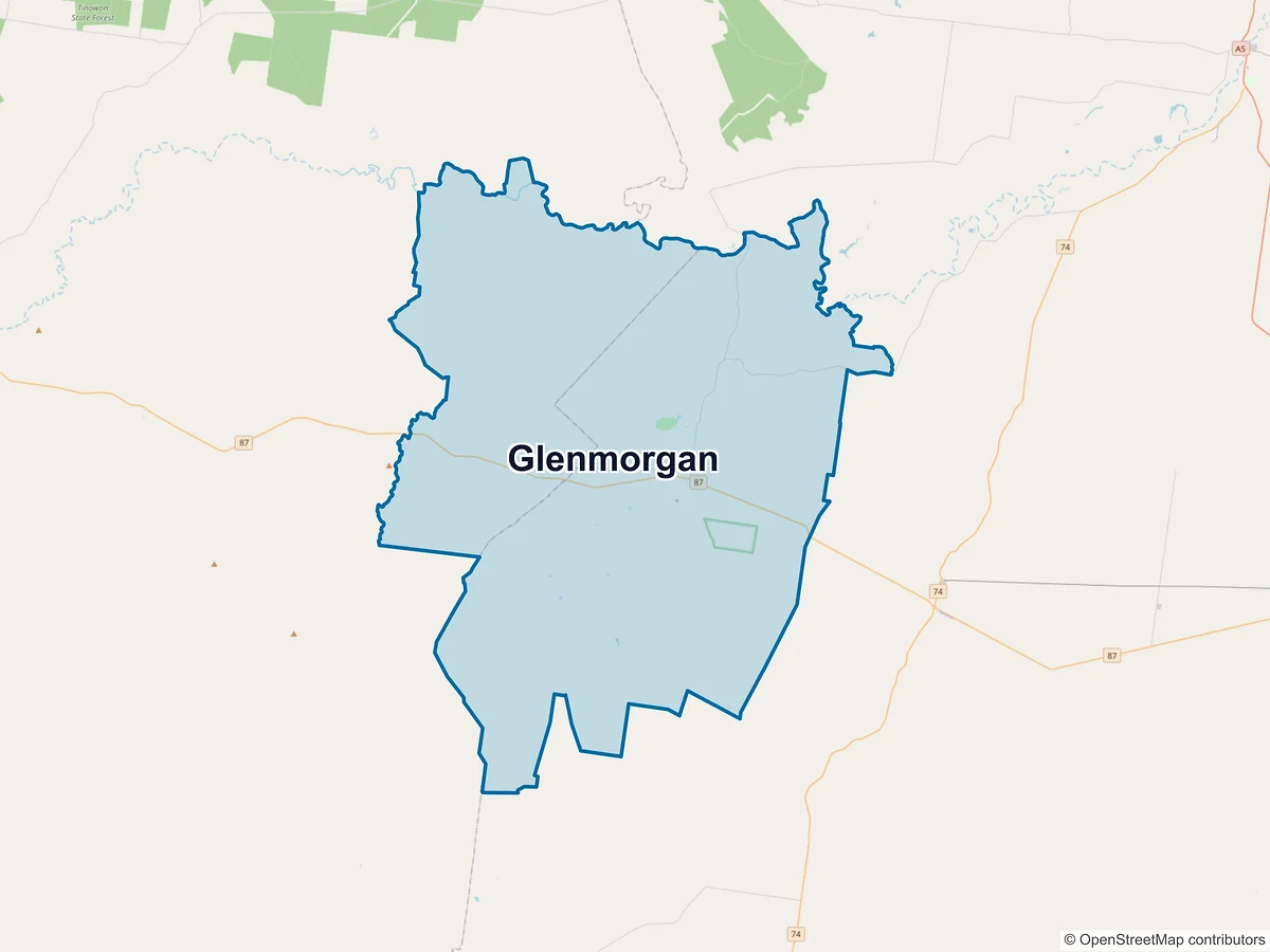 Map of Glenmorgan, QLD, Australia