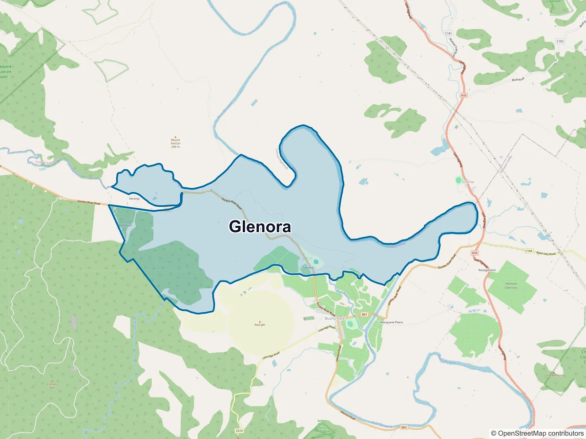 Map of Glenora, TAS, Australia