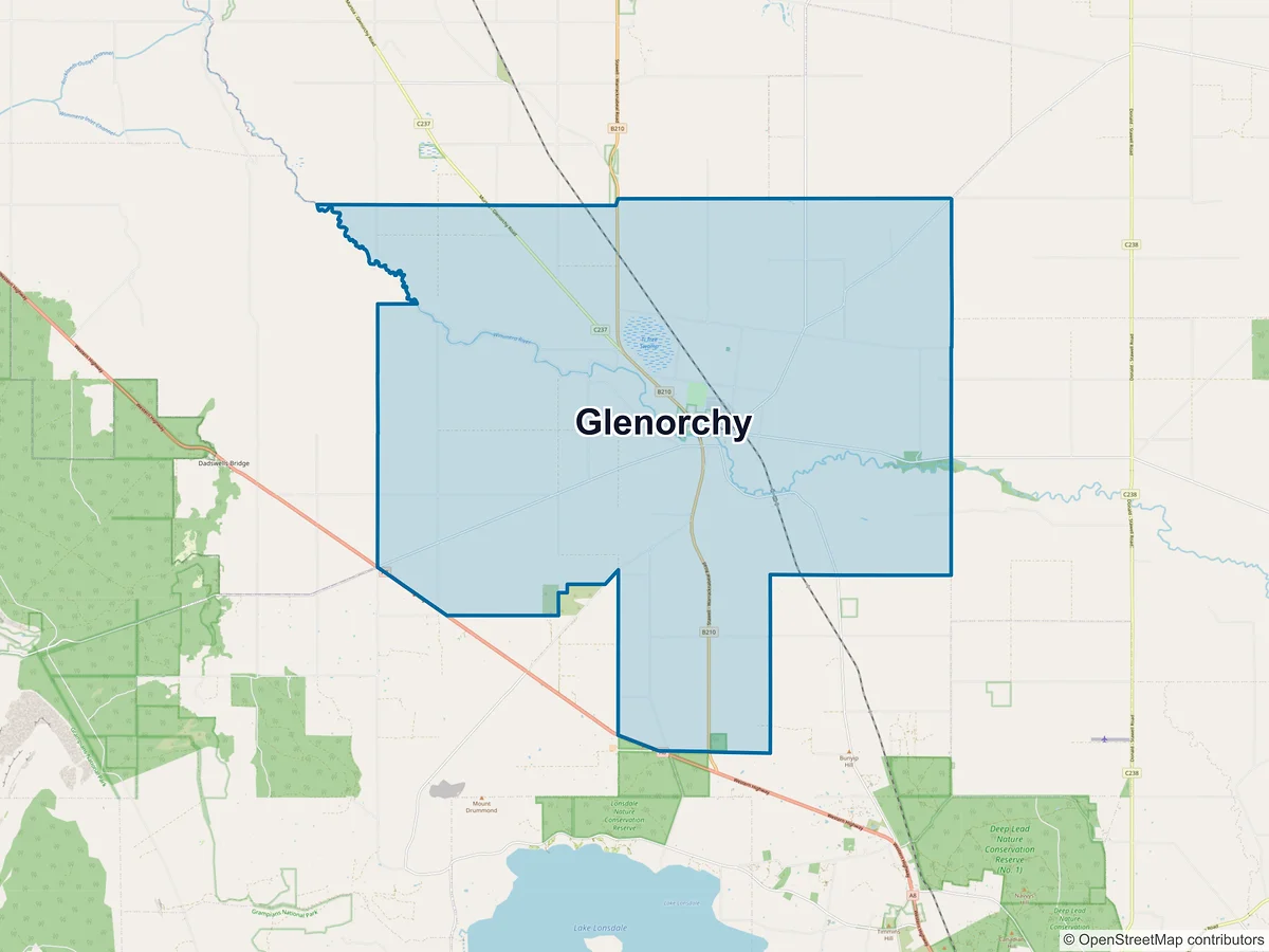 Map of Glenorchy, VIC, Australia