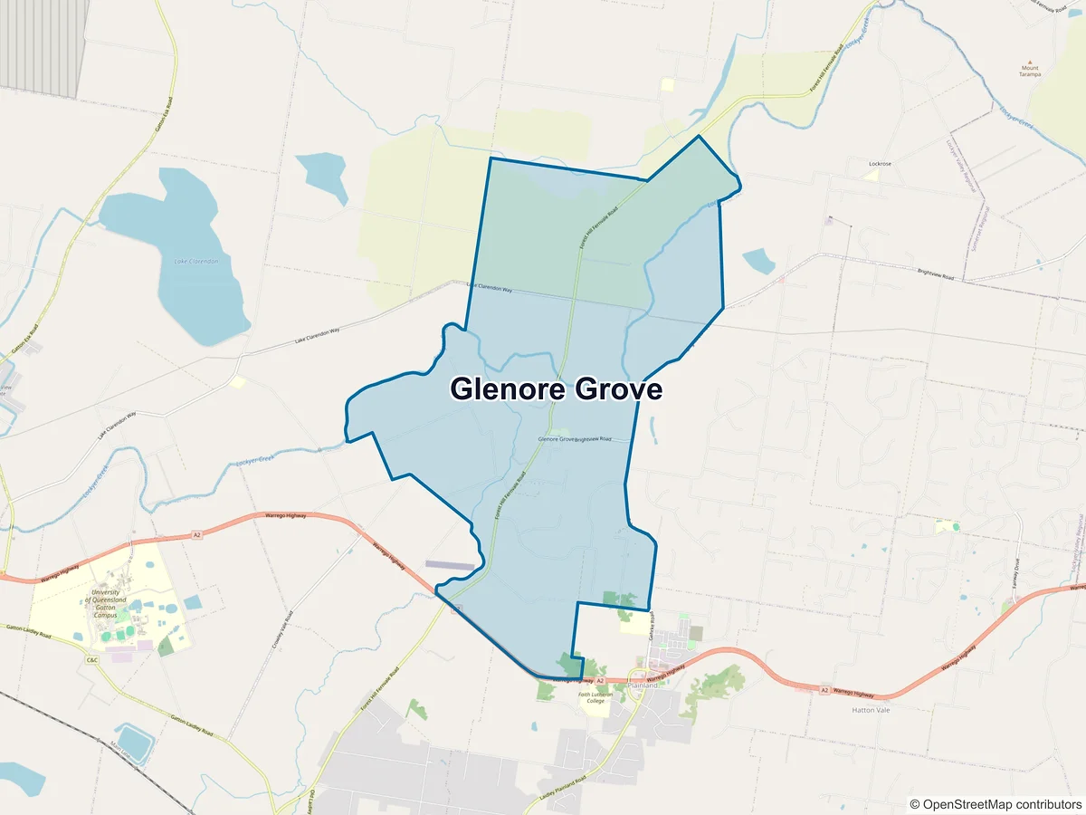 Map of Glenore Grove, QLD, Australia