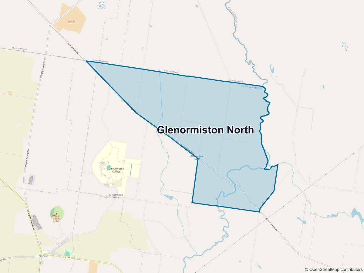 Map of Glenormiston North, VIC, Australia