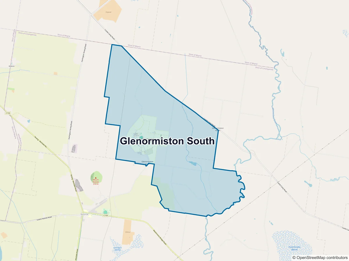 Map of Glenormiston South, VIC, Australia