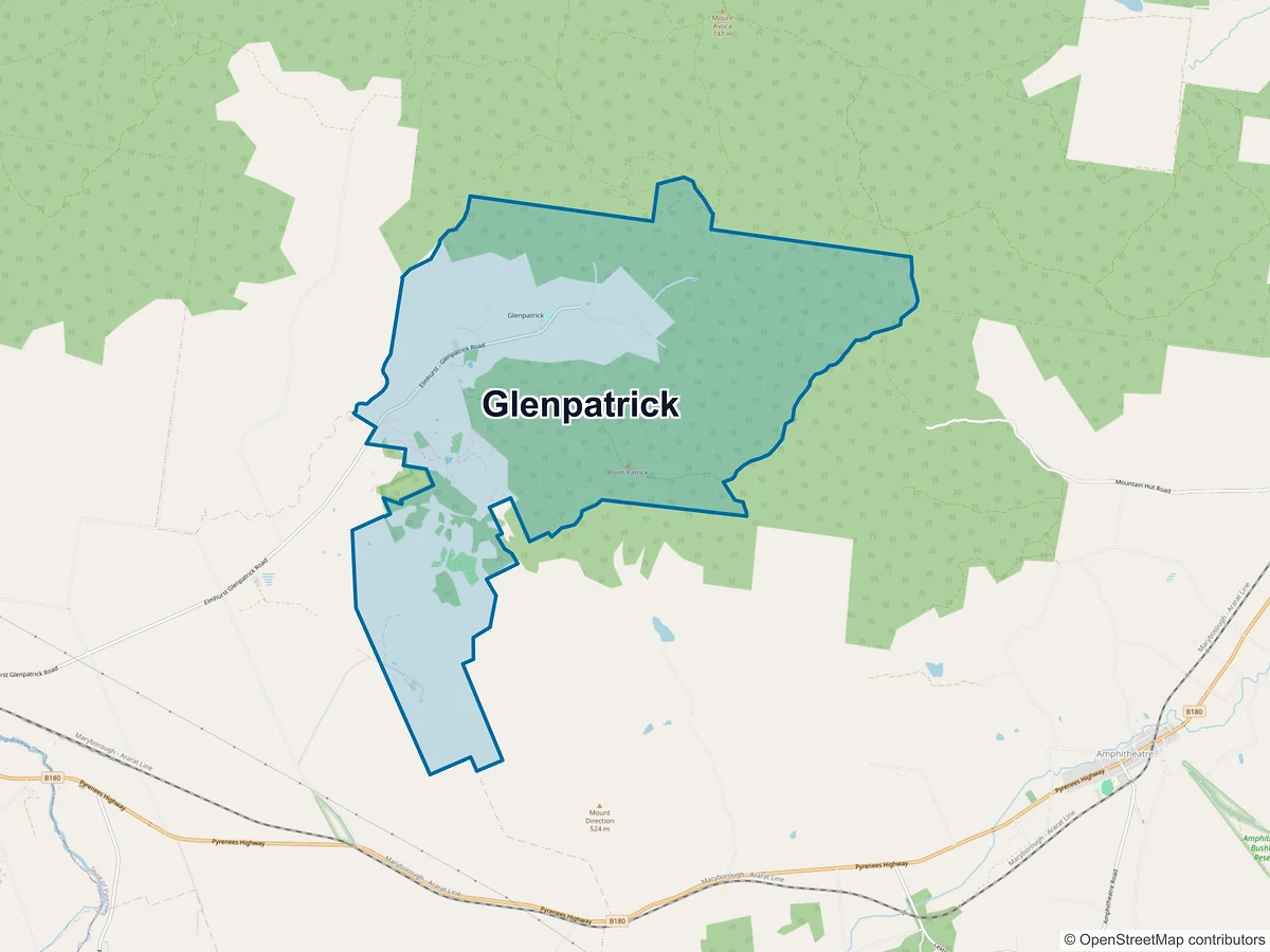 Map of Glenpatrick, VIC, Australia
