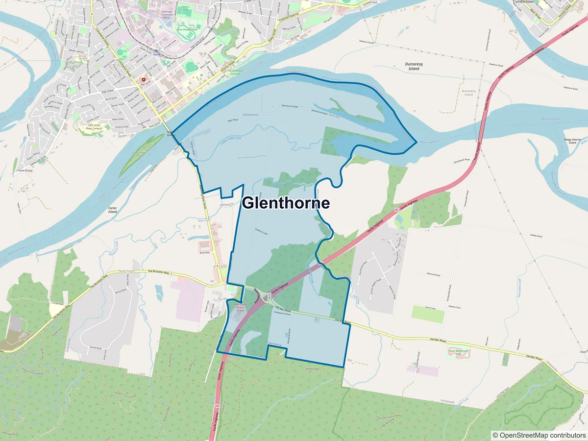 Map of Glenthorne, NSW, Australia
