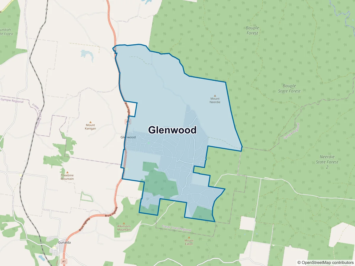 Map of Glenwood, QLD, Australia