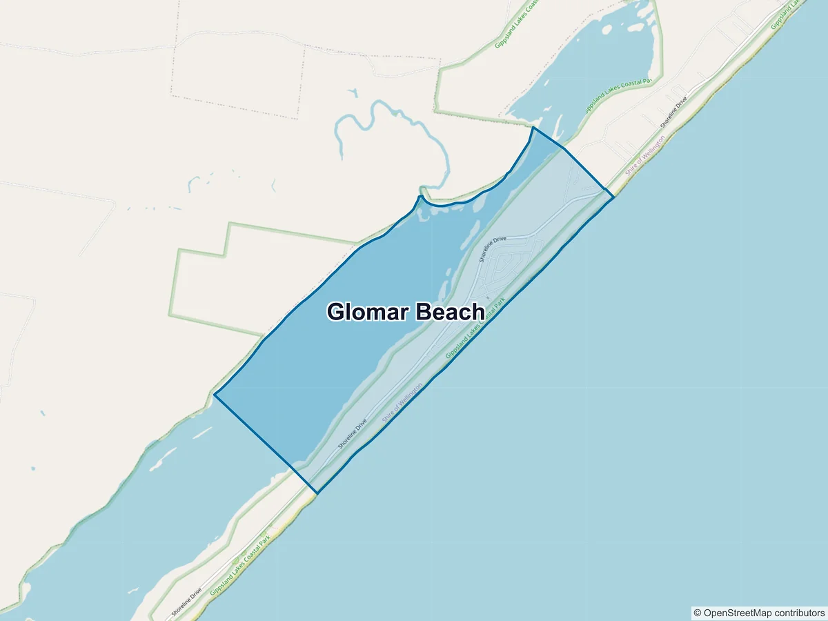Map of Glomar Beach, VIC, Australia