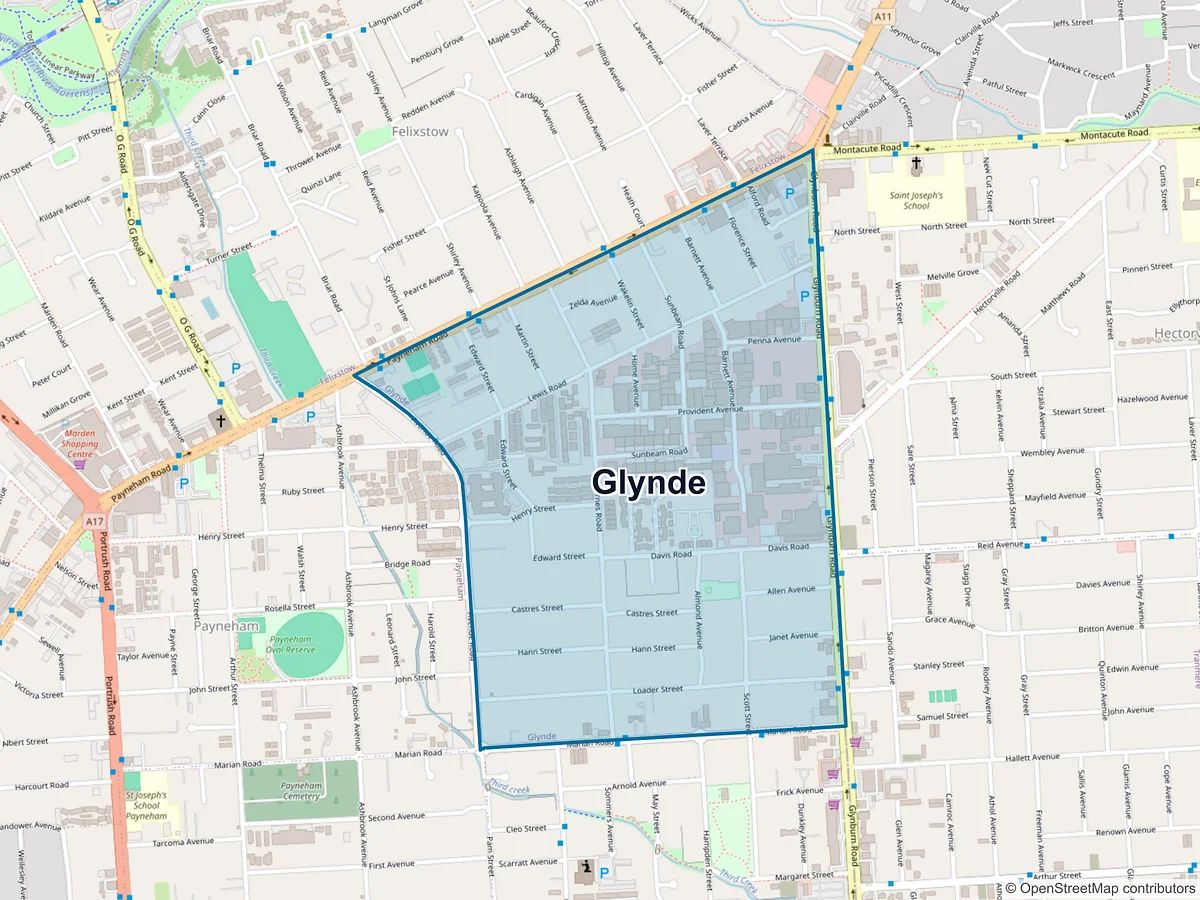 Map of Glynde, SA, Australia