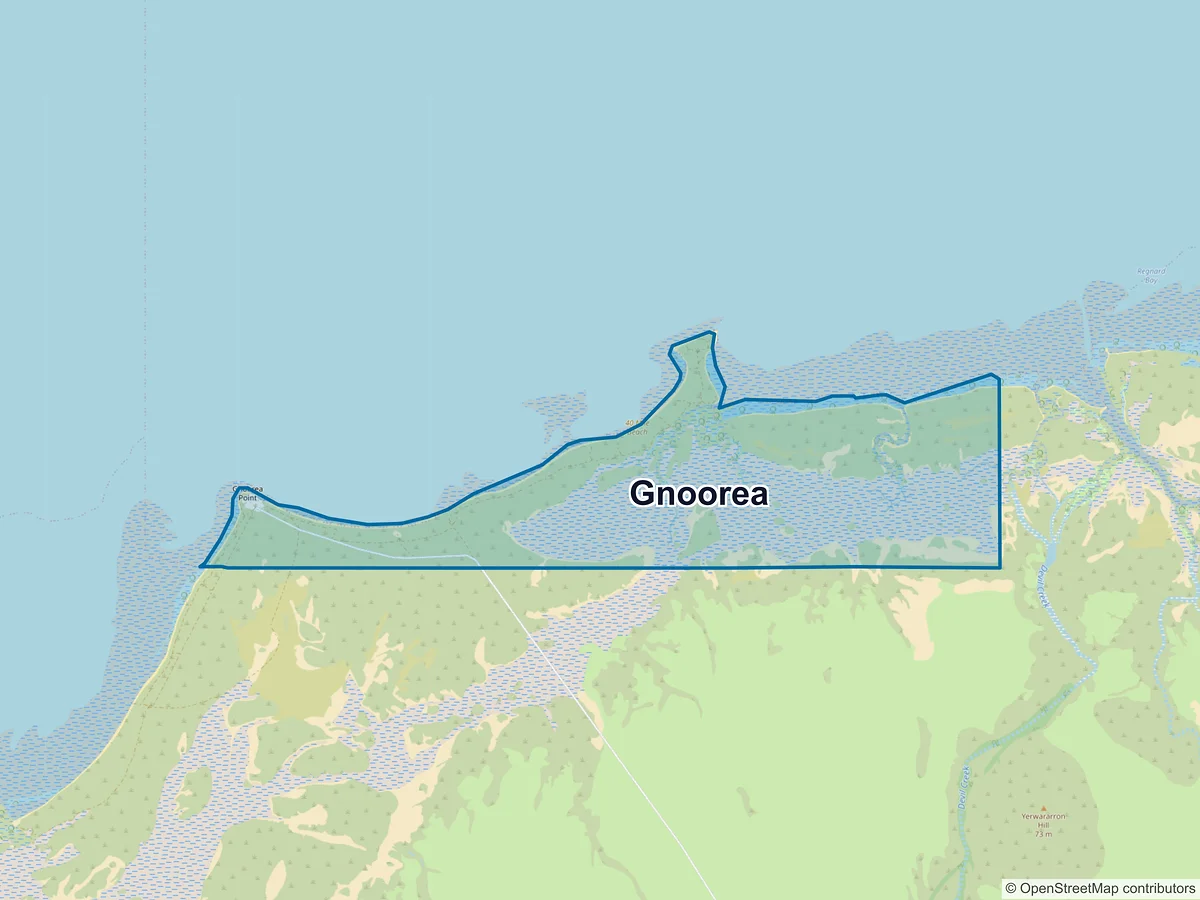 Map of Gnoorea, WA, Australia
