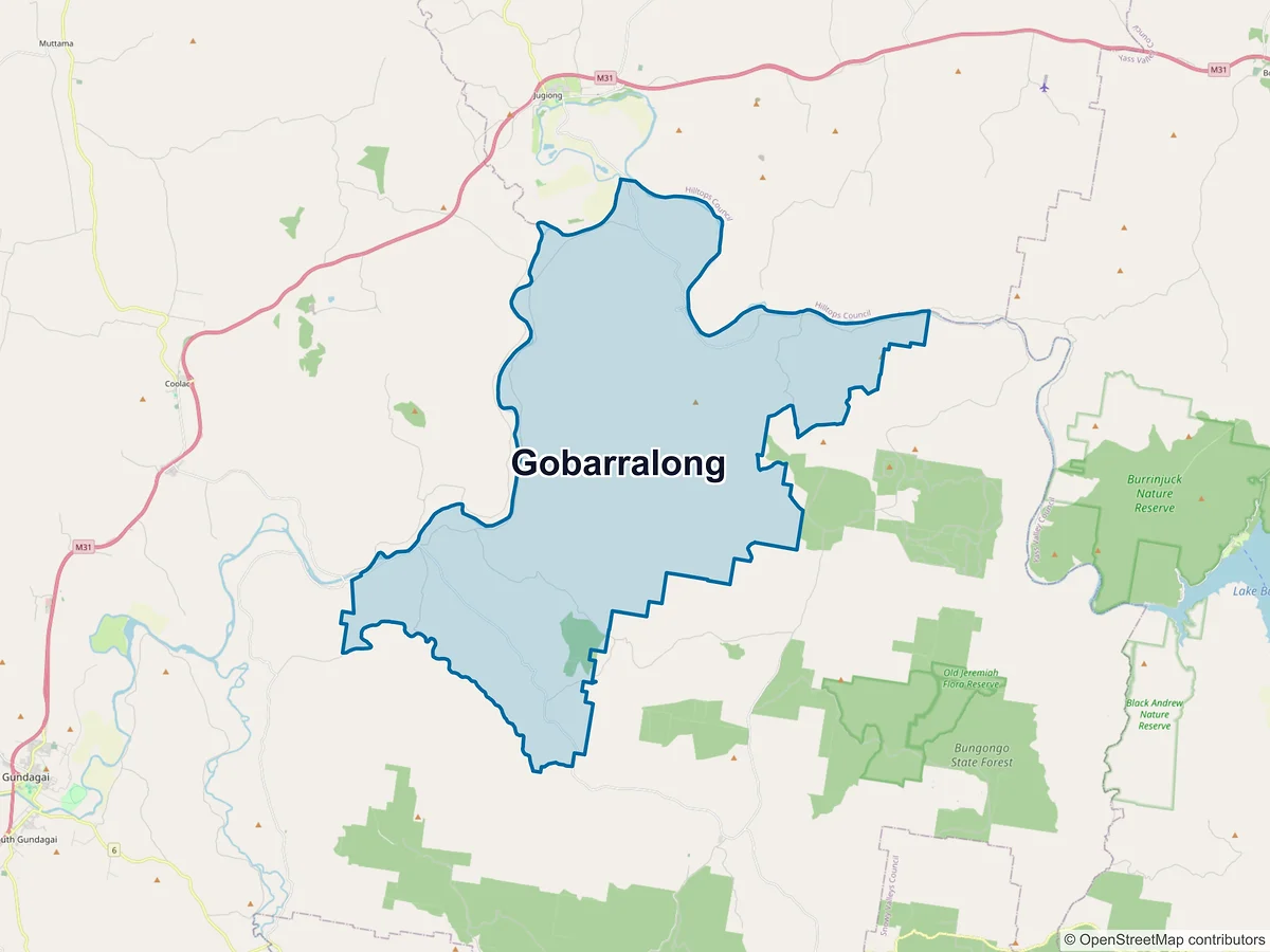 Map of Gobarralong, NSW, Australia