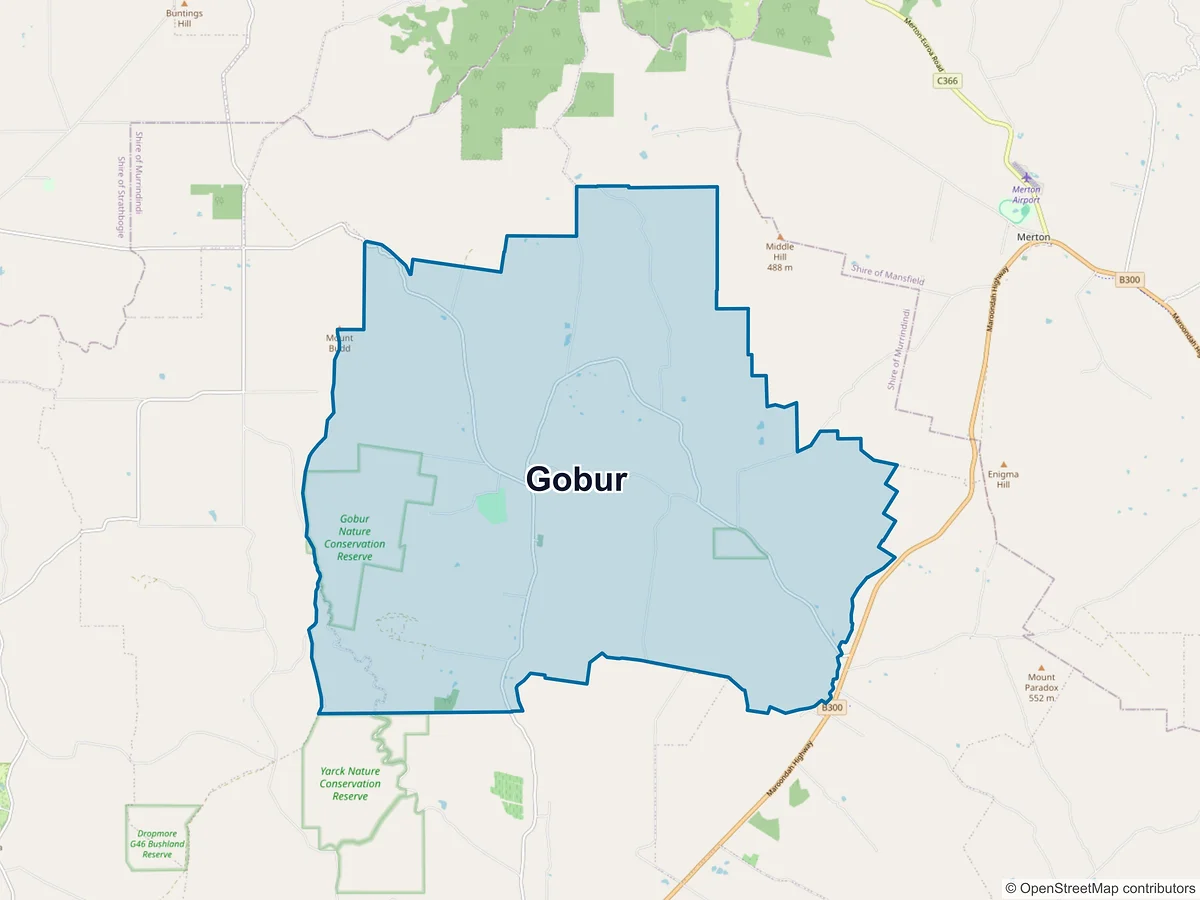 Map of Gobur, VIC, Australia