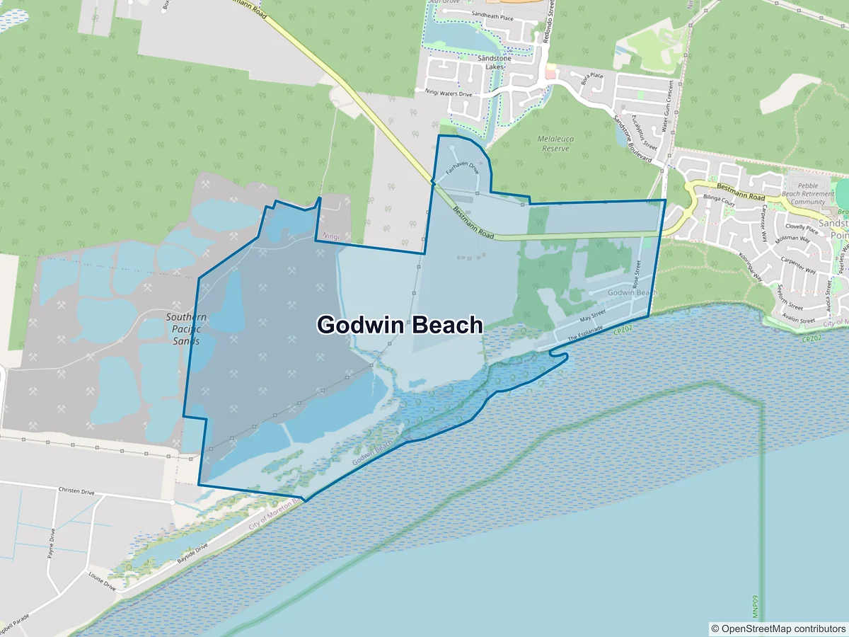 Map of Godwin Beach, QLD, Australia