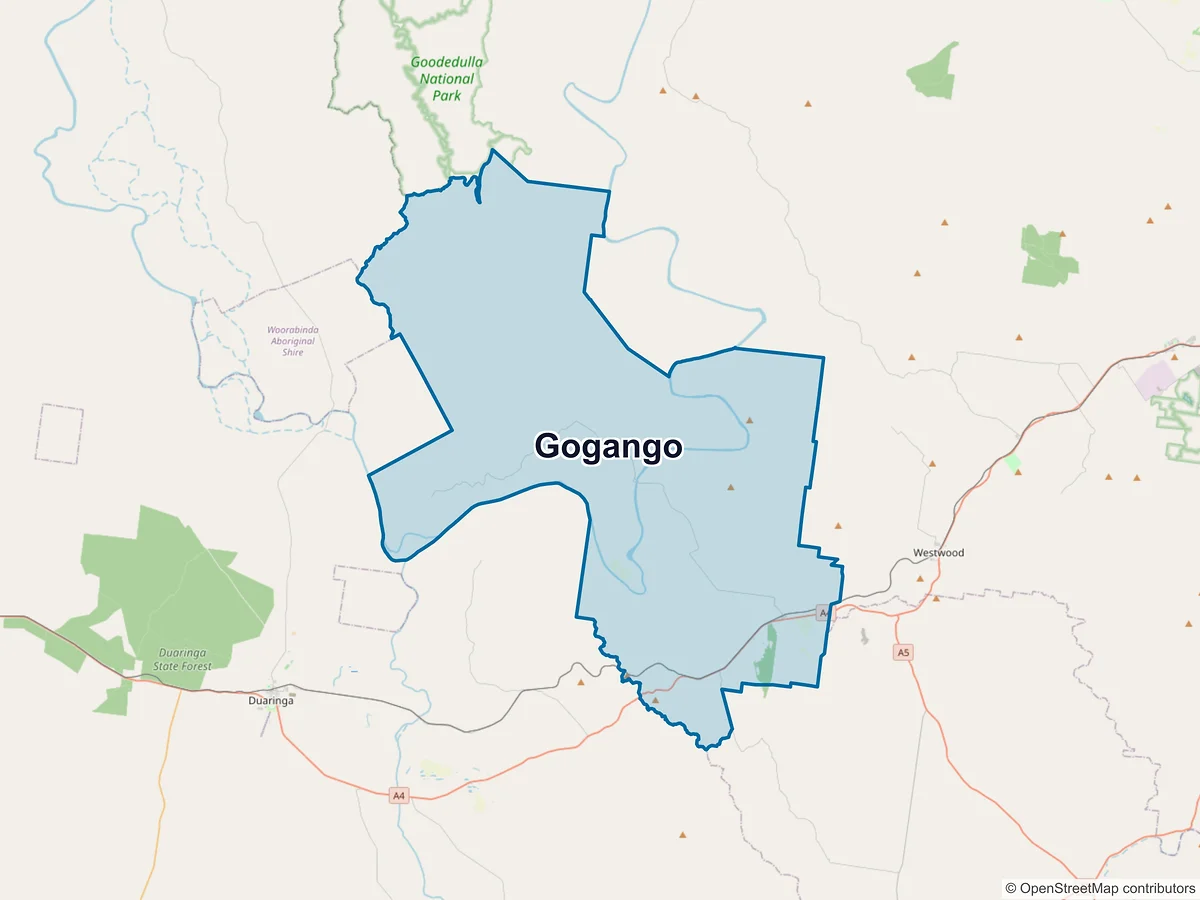 Map of Gogango, QLD, Australia