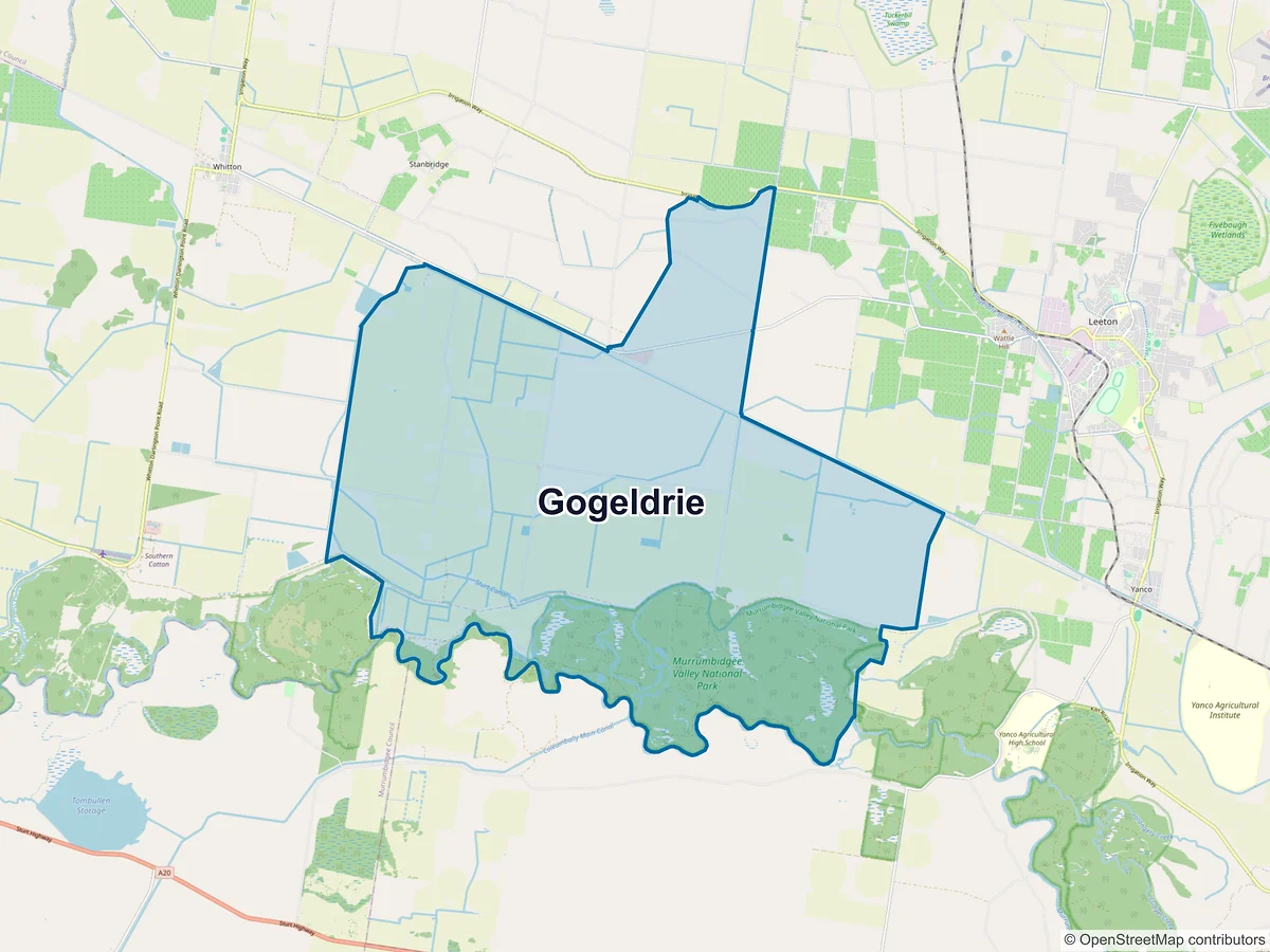 Map of Gogeldrie, NSW, Australia