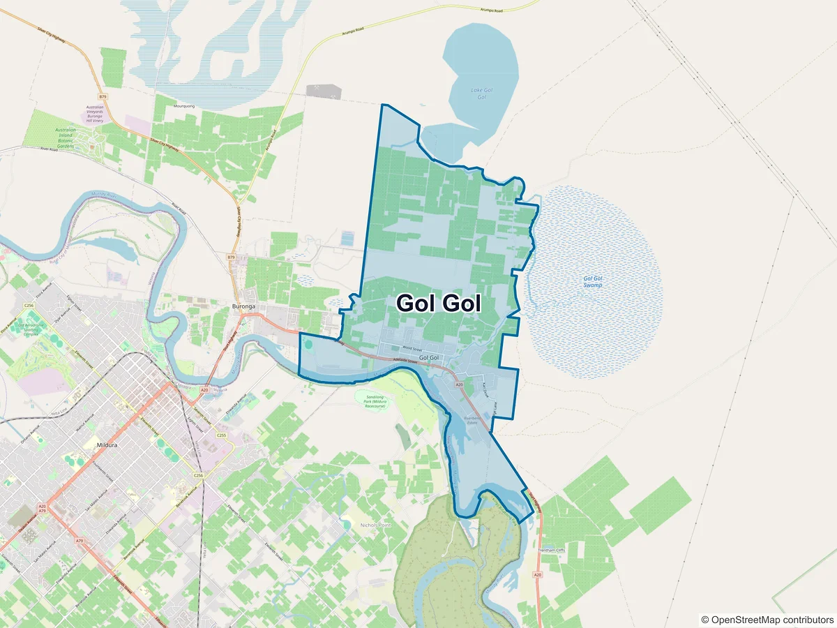Map of Gol Gol, NSW, Australia