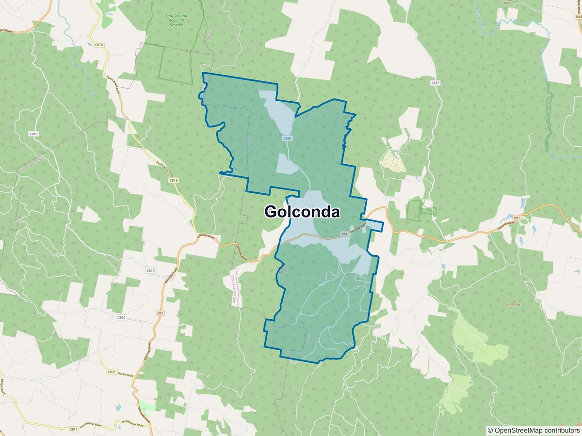 Map of Golconda, TAS, Australia