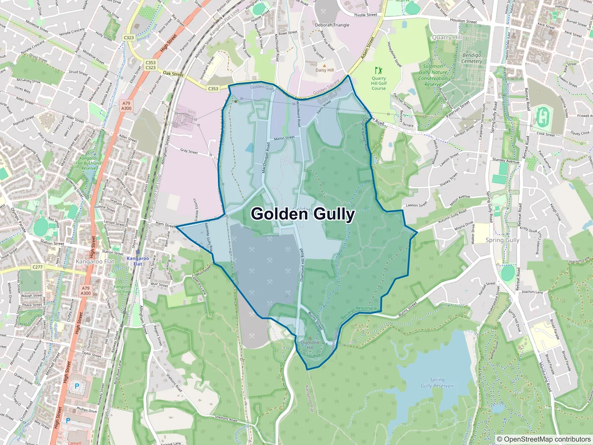 Map of Golden Gully, VIC, Australia