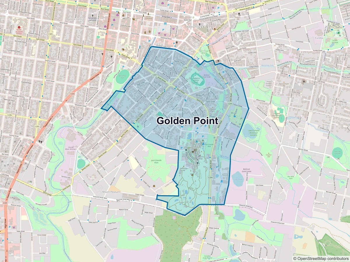 Map of Golden Point, VIC, Australia