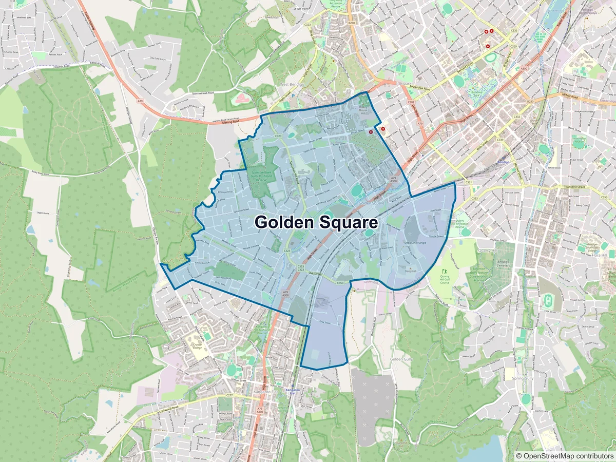 Map of Golden Square, VIC, Australia