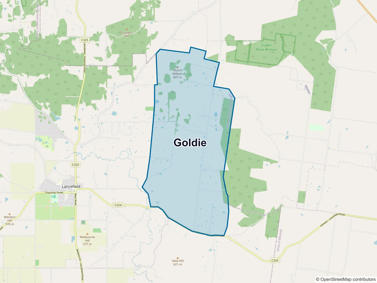 Map of Goldie, VIC, Australia