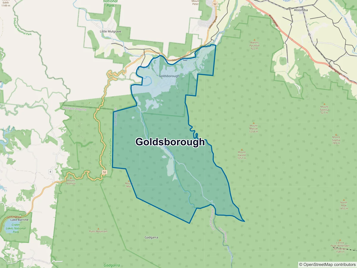 Map of Goldsborough, QLD, Australia