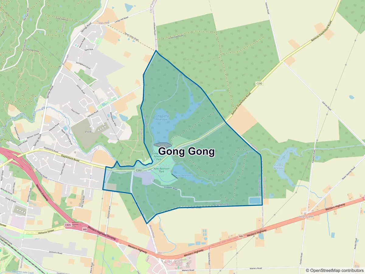 Map of Gong Gong, VIC, Australia
