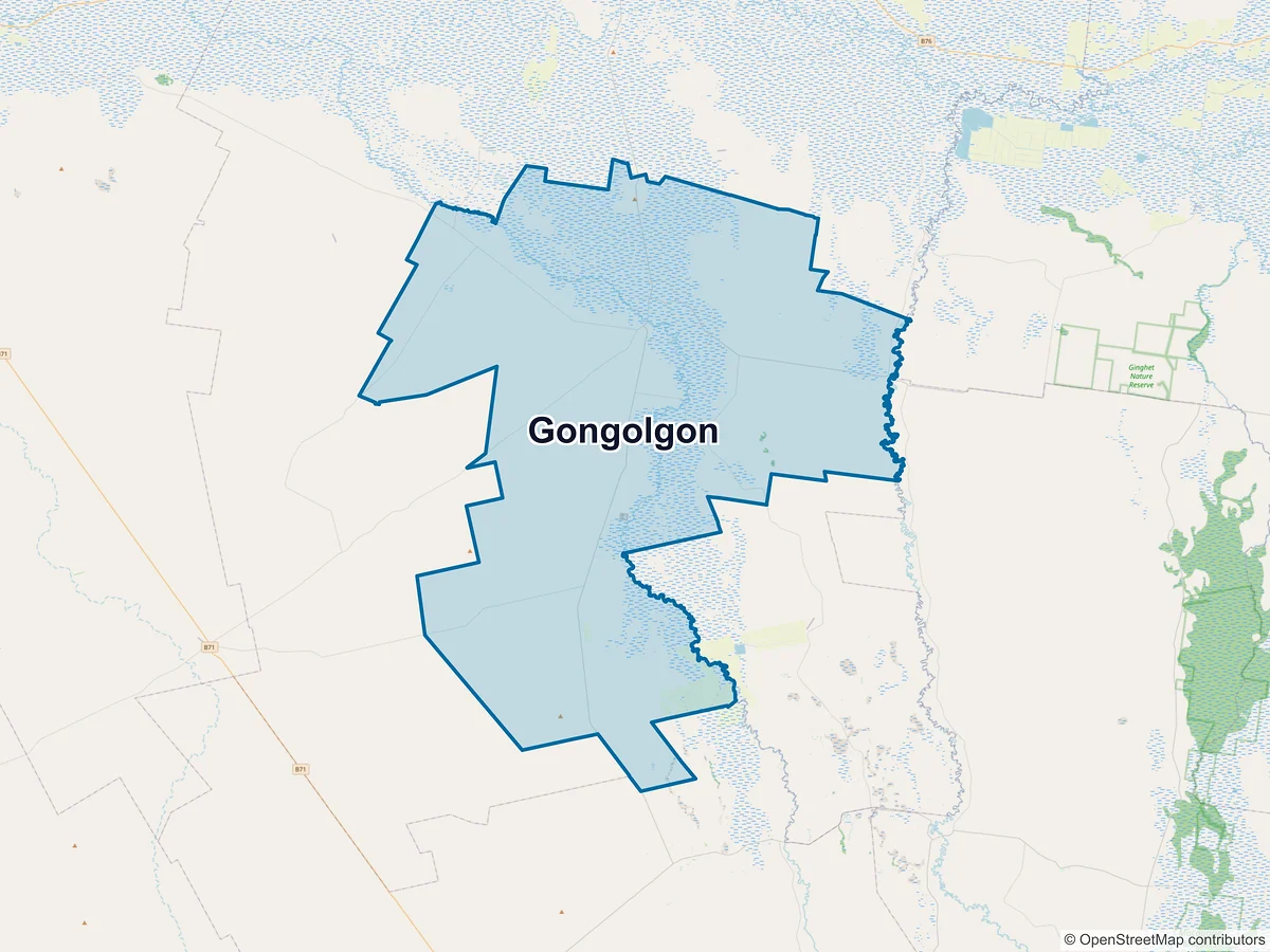 Map of Gongolgon, NSW, Australia