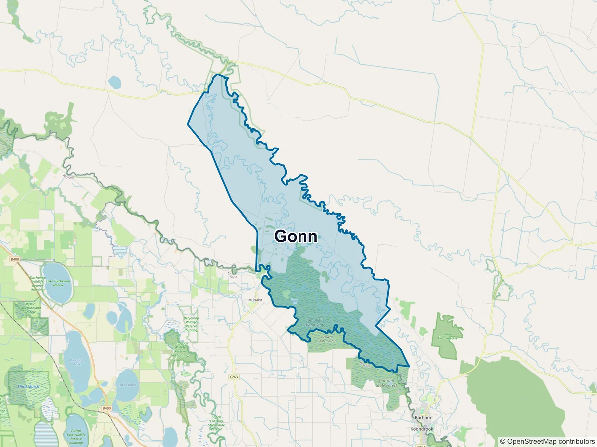 Map of Gonn, NSW, Australia