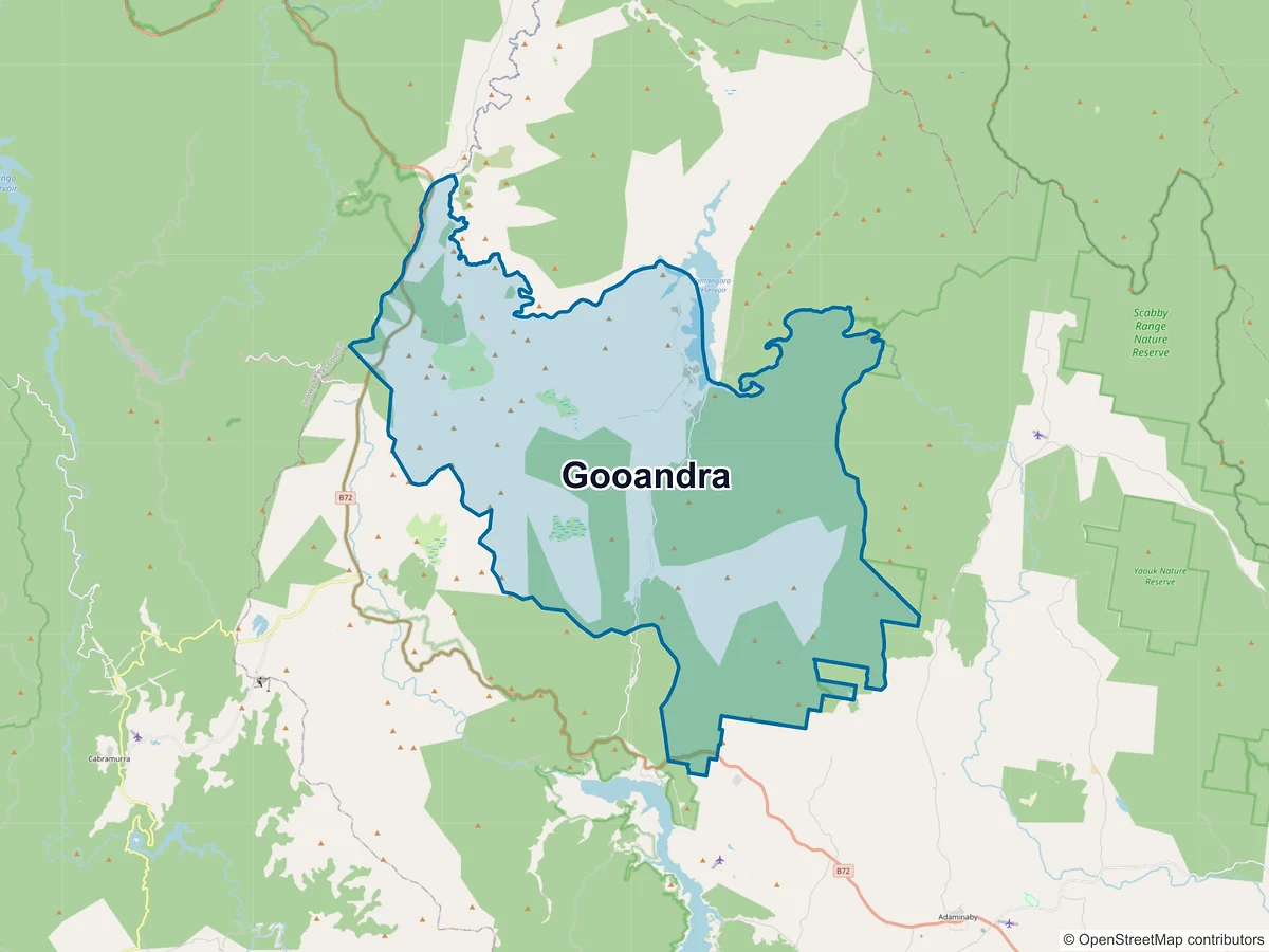 Map of Gooandra, NSW, Australia