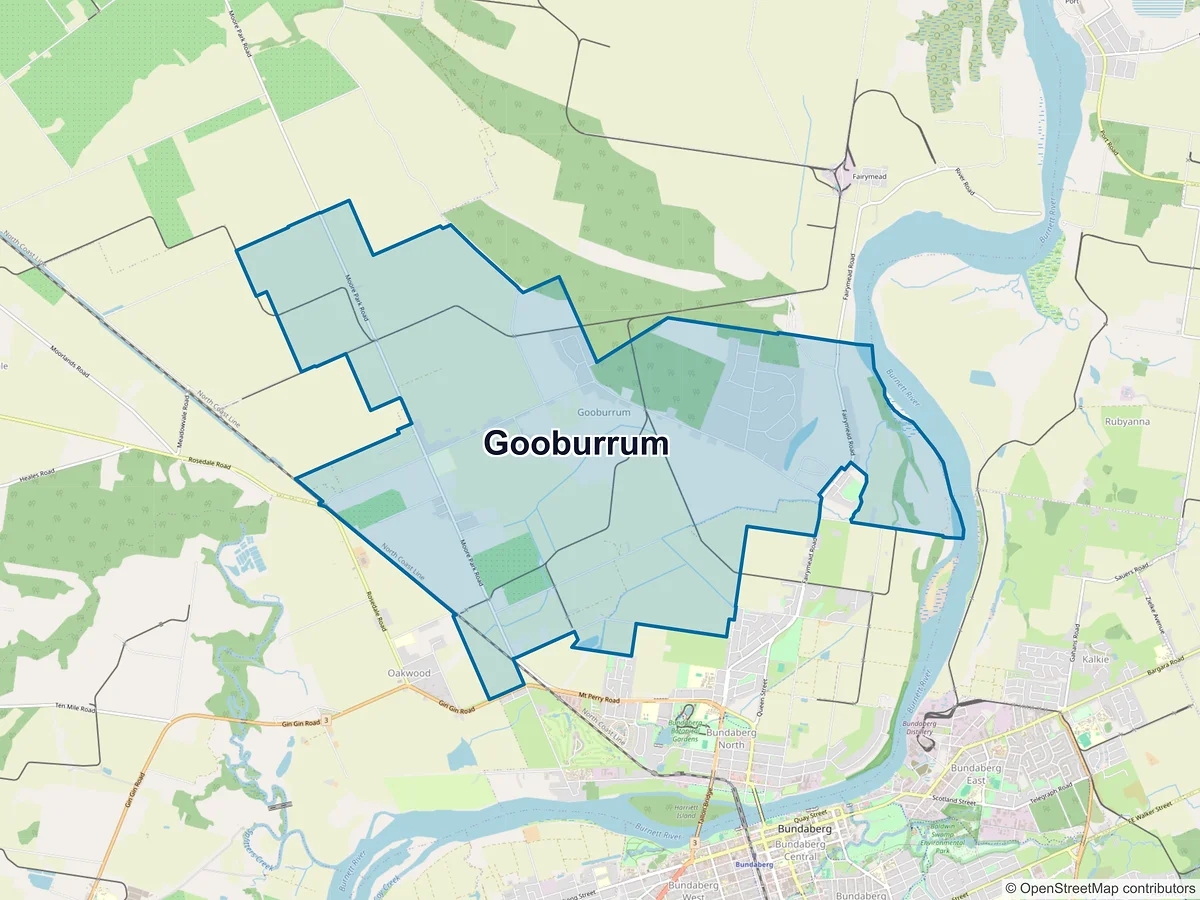 Map of Gooburrum, QLD, Australia