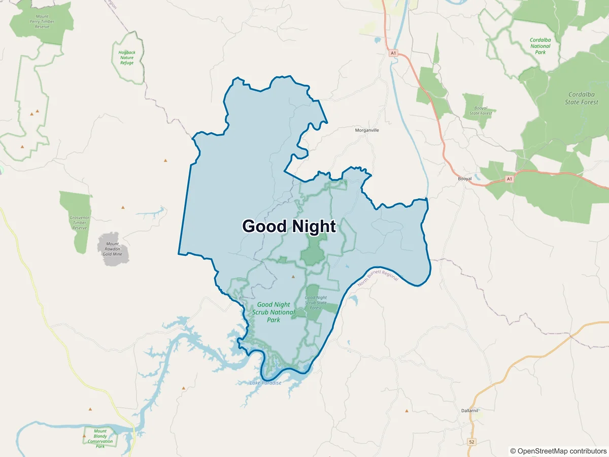 Map of Good Night, QLD, Australia