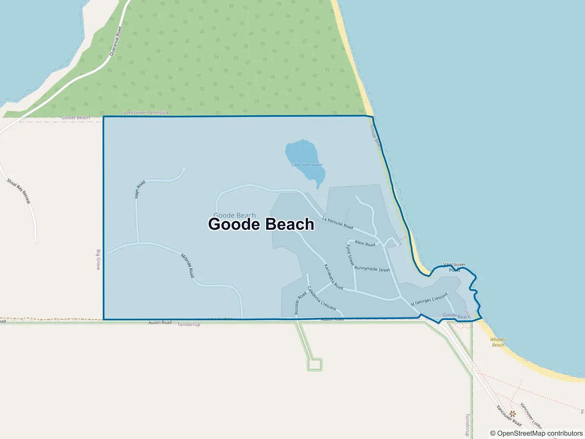Map of Goode Beach, WA, Australia