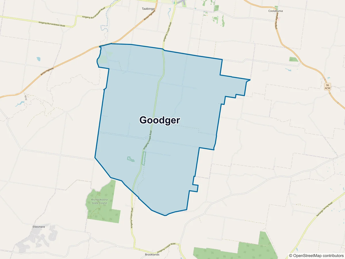 Map of Goodger, QLD, Australia
