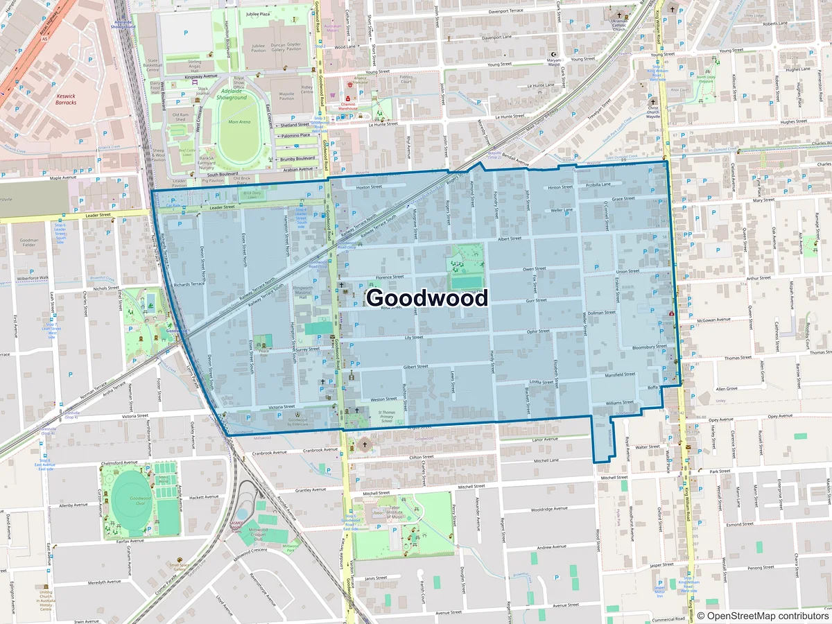 Map of Goodwood, SA, Australia