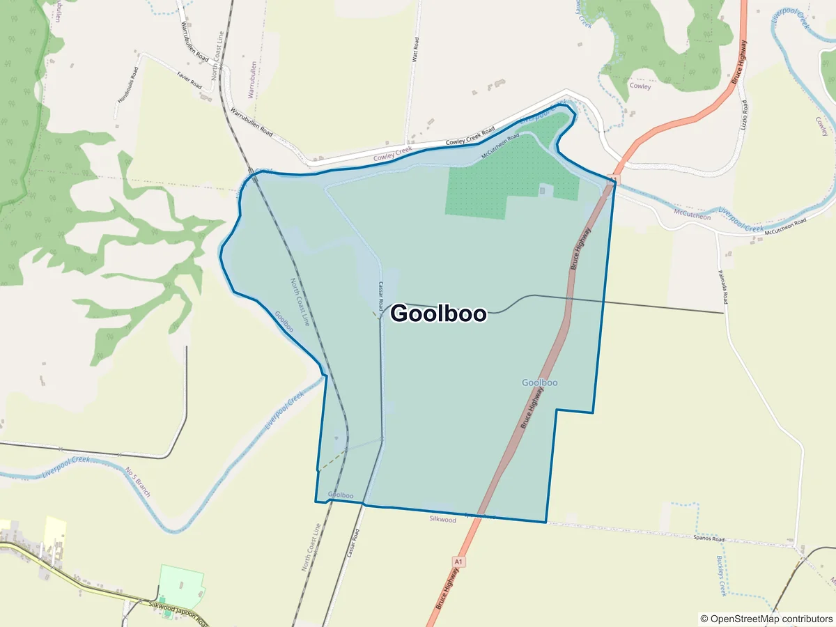 Map of Goolboo, QLD, Australia
