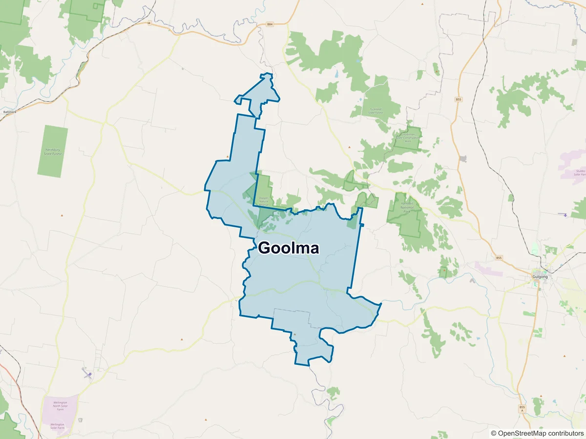 Map of Goolma, NSW, Australia
