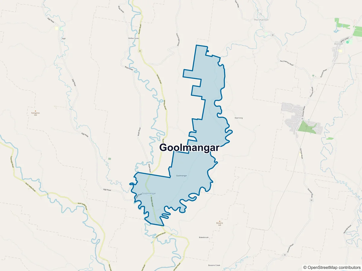 Map of Goolmangar, NSW, Australia