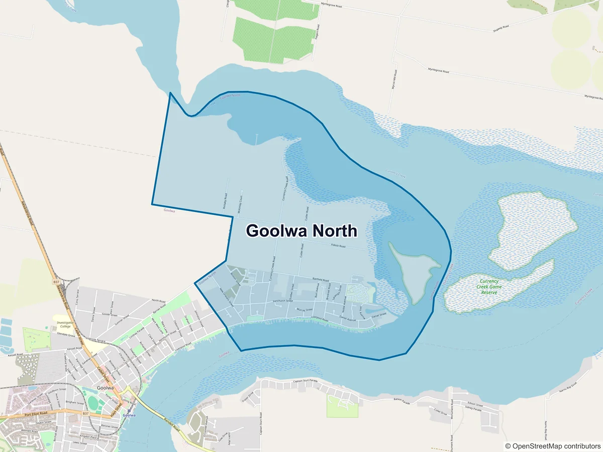 Map of Goolwa North, SA, Australia