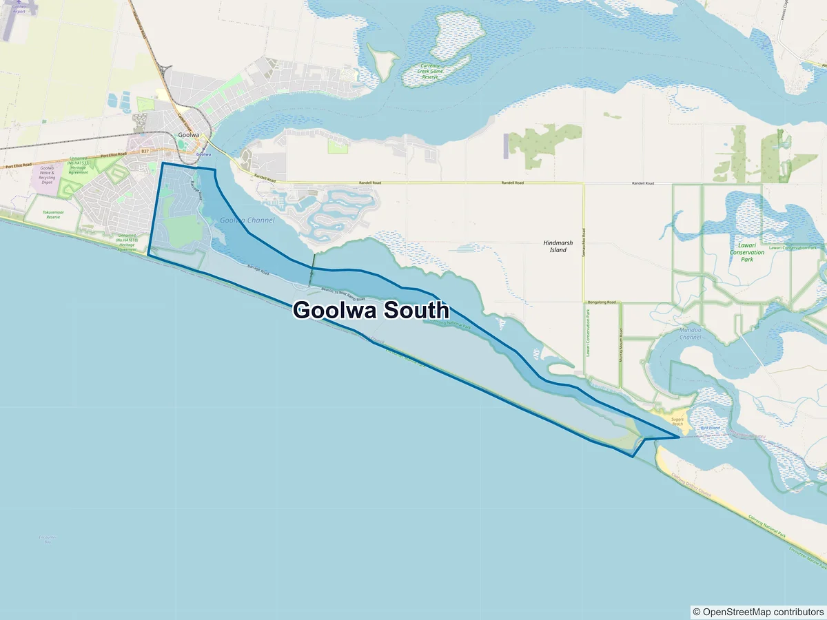 Map of Goolwa South, SA, Australia