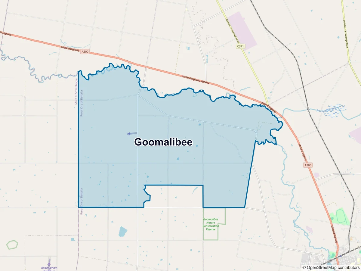 Map of Goomalibee, VIC, Australia