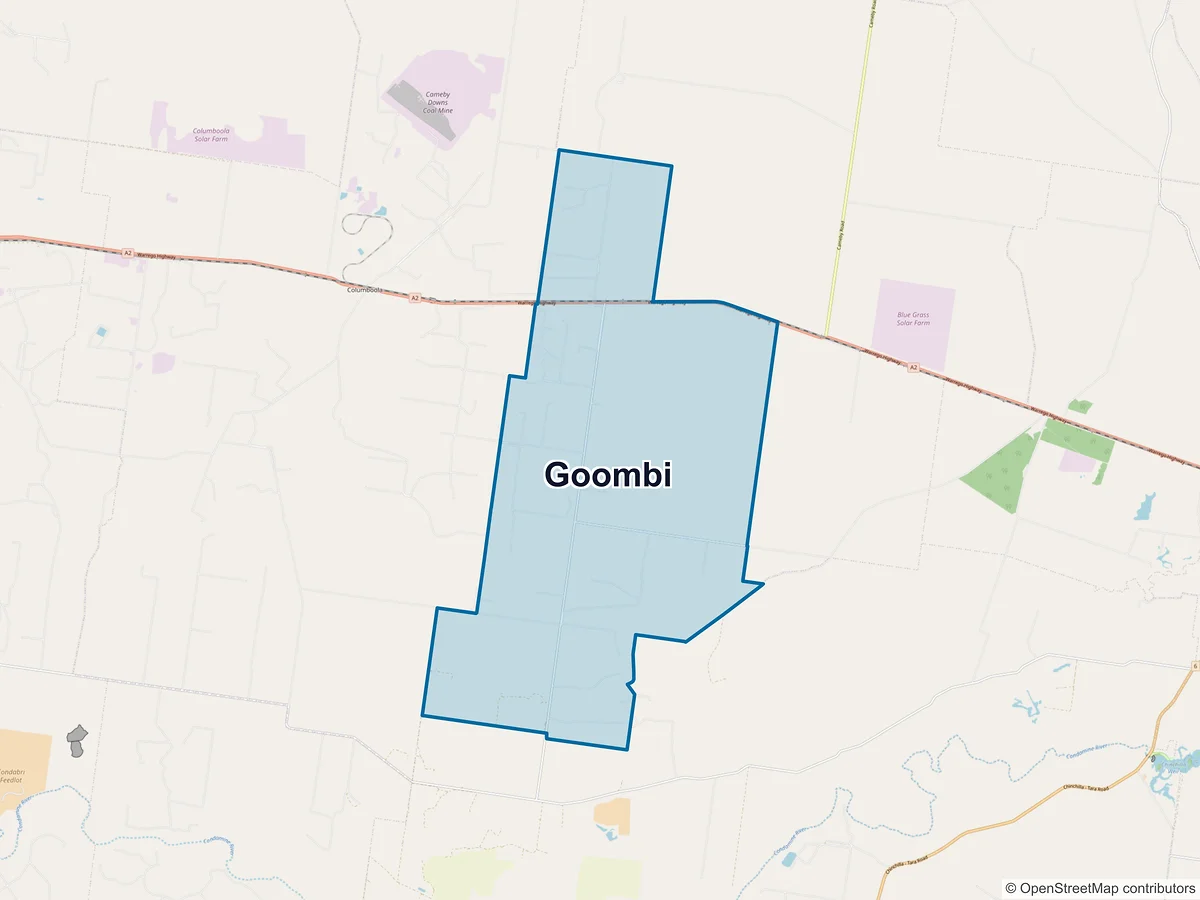 Map of Goombi, QLD, Australia